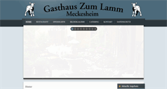 Desktop Screenshot of gasthaus-lamm-meckesheim.de